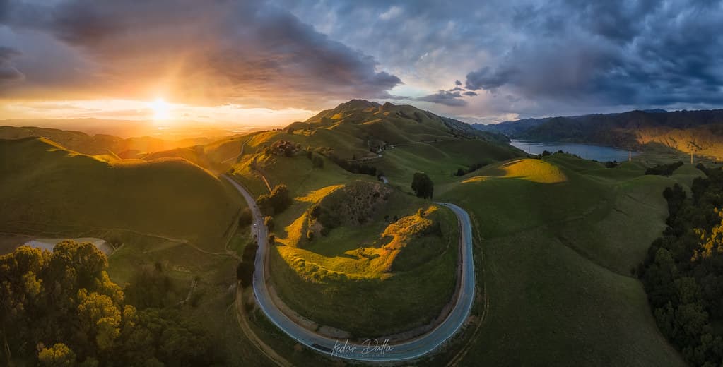 Euphotic - sunset clouds cloudsstormssunsetssunrises california aerialphotography djimavicair2 kedardatta landscape nature hills mountains road